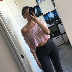 Off-the-shoulder crop top